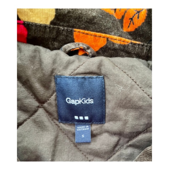 Gap Kids Girls Brown Floral Butterfly Button Front Corduroy Jacket. Size Small. - Picture 3 of 3
